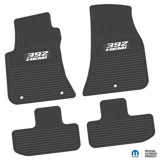 FlexTread 11-24 Dodge Challenger RWD Floor Mats (4pc) w/ 392 HEMI Logo - Black / NGCV53039