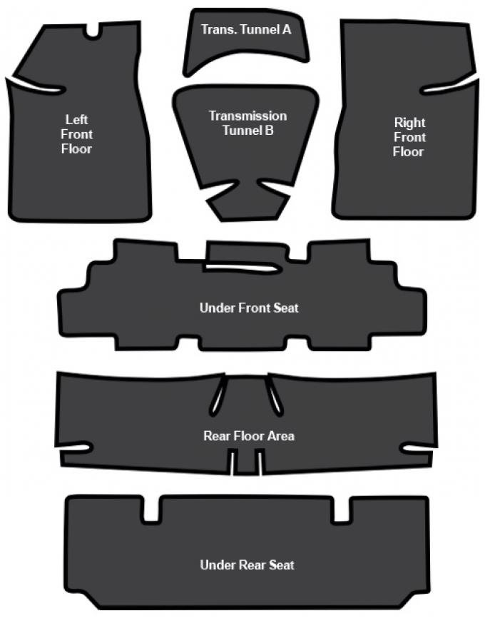 ACC 1968-1969 Buick GS 400 Sound Deadener 7pc EVA