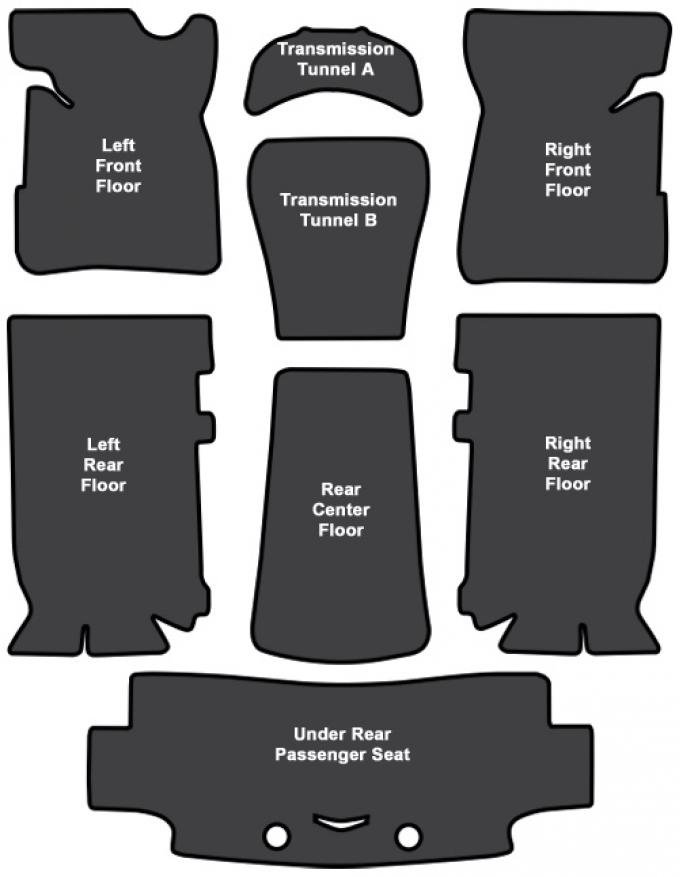 ACC 1971-1975 Pontiac Catalina Sound Deadener 8pc EVA