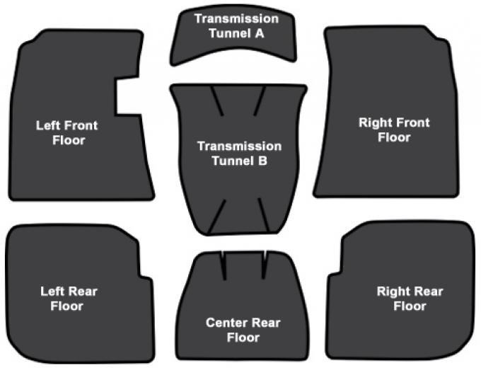 ACC 1959-1960 Cadillac DeVille 4DR Sedan Sound Deadener 7pc EVA