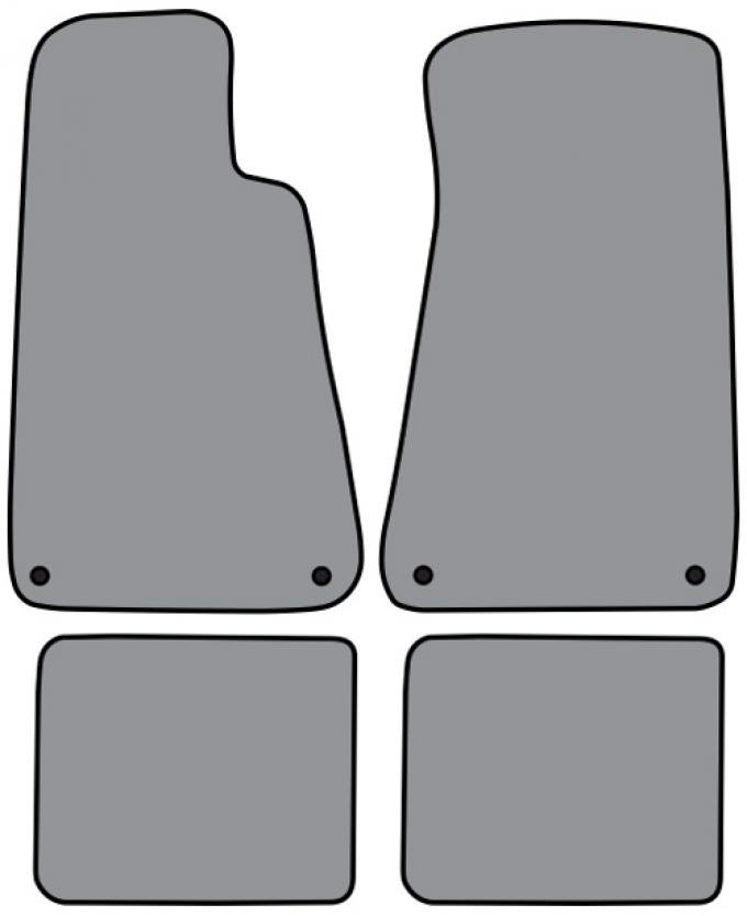 ACC 1994-1996 Chevrolet Impala Floor Mat with Snaps 4pc (FM89FW/SNA FM89R) Cutpile