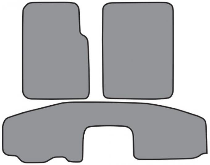 ACC 1997-2006 Jeep Wrangler Floor Mat 2pc Frts & 1pc Rr Short Console (FM164-1) Cutpile