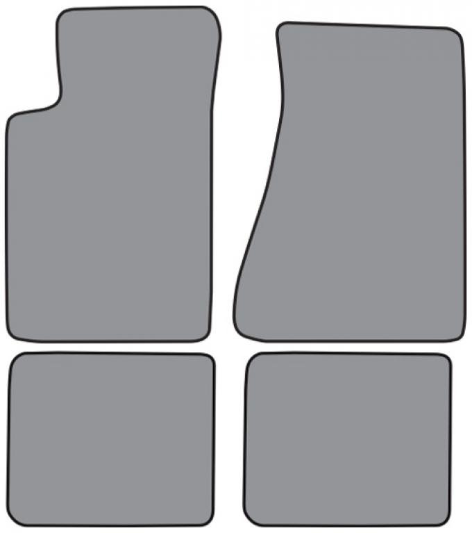 ACC 1985-1992 Pontiac Firebird Molded Floor Mat 4pc (FM04F FM18R) Cutpile