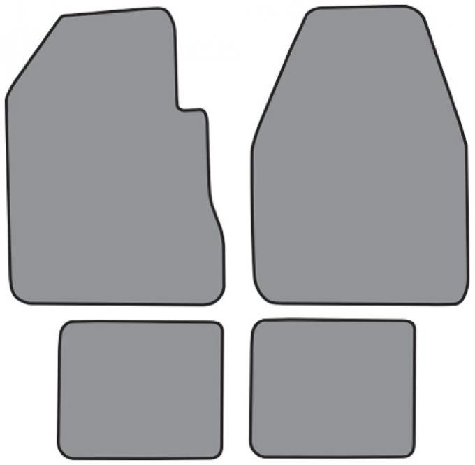 ACC 1962-1964 Plymouth Fury 2DR 4spd Floor Mat 4pc (FM76F FM18R) Tuxedo