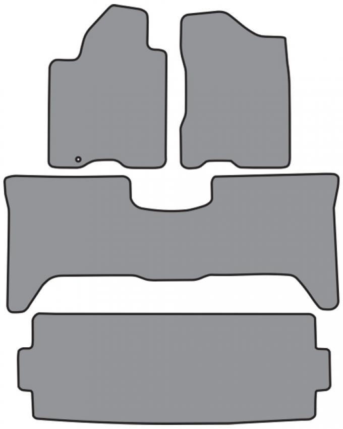 ACC 2005-2014 Nissan Armada 2pc Frts & 2pc Rr Runners Floor Mat 4pc (P606 P606R) Cutpile