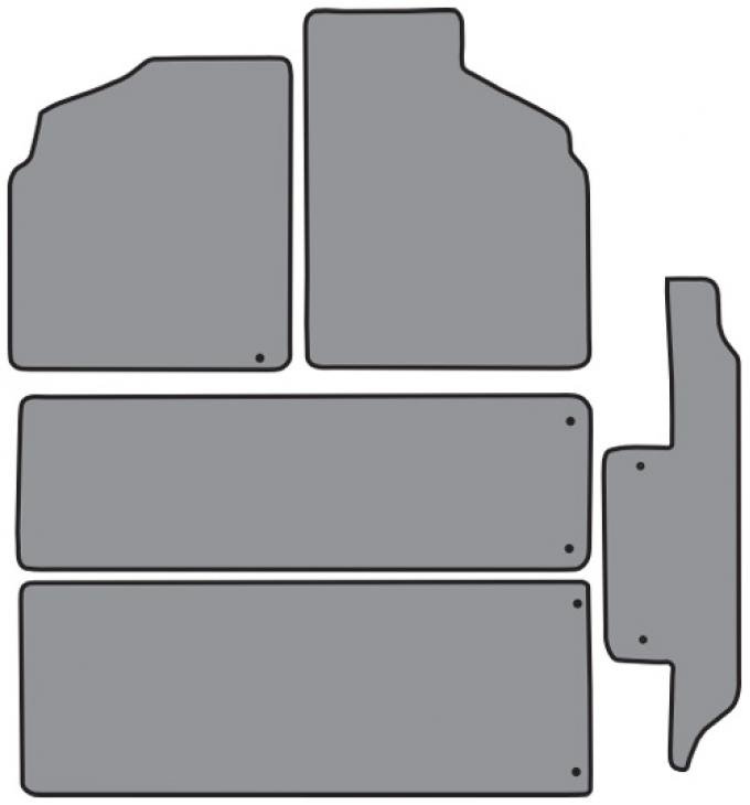 ACC 1993-1998 Mercury Villager 2pc Frts 2pc Rr Runners & Side Door Floor Mat 5pc (FM138 FM138R) Cutpile