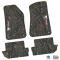FlexTread 18-24 Jeep Wrangler JL 2Dr Floor Mats (4pc) w/ JEEP Wave w/ Wheel Logo NGTT47051