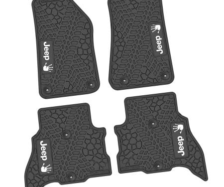 FlexTread 21-24 Jeep 4xe Floor Mats (4pc) w/ JEEP Wave Logo NGTT46052