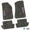FlexTread 18-24 Jeep Wrangler JL 2Dr Floor Mats (4pc) w/ JEEP Peace Sign Logo NGTT47053