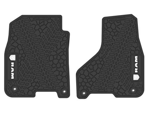FlexTread 12-18 RAM 2500/3500 Floor Mats (2pc) w/ RAM Head & Text Logo NGTT13010