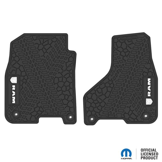 FlexTread 12-18 RAM 2500/3500 Floor Mats (2pc) w/ RAM Head & Text Logo NGTT13010