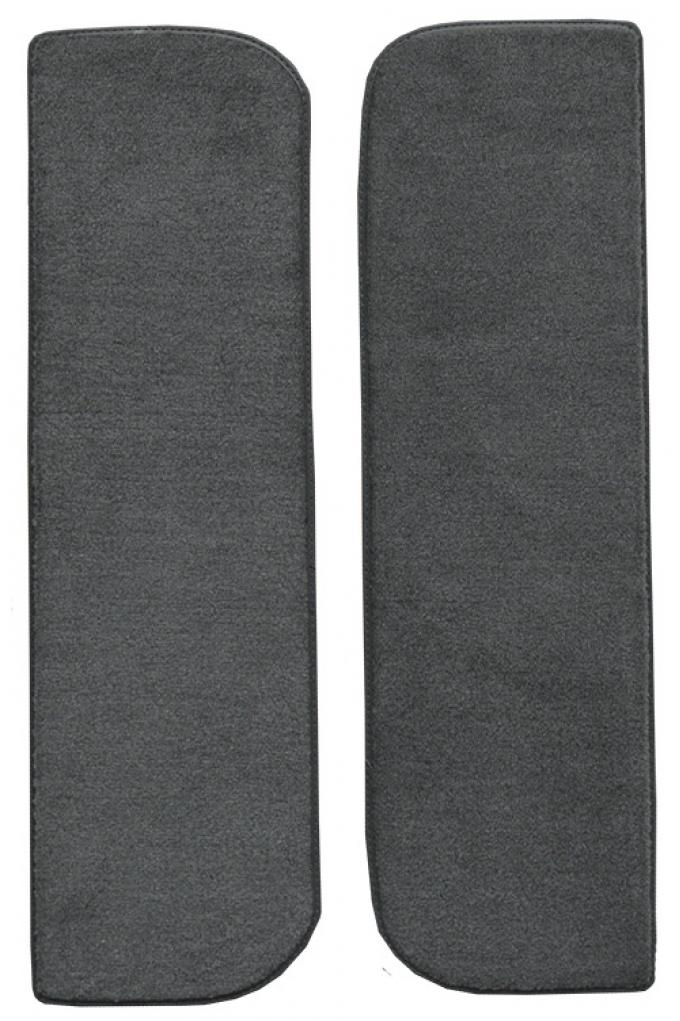 ACC Dodge D100 Door Panel Inserts with Cardboard 2pc Cutpile Carpet, Dark Gray, 1975-1979