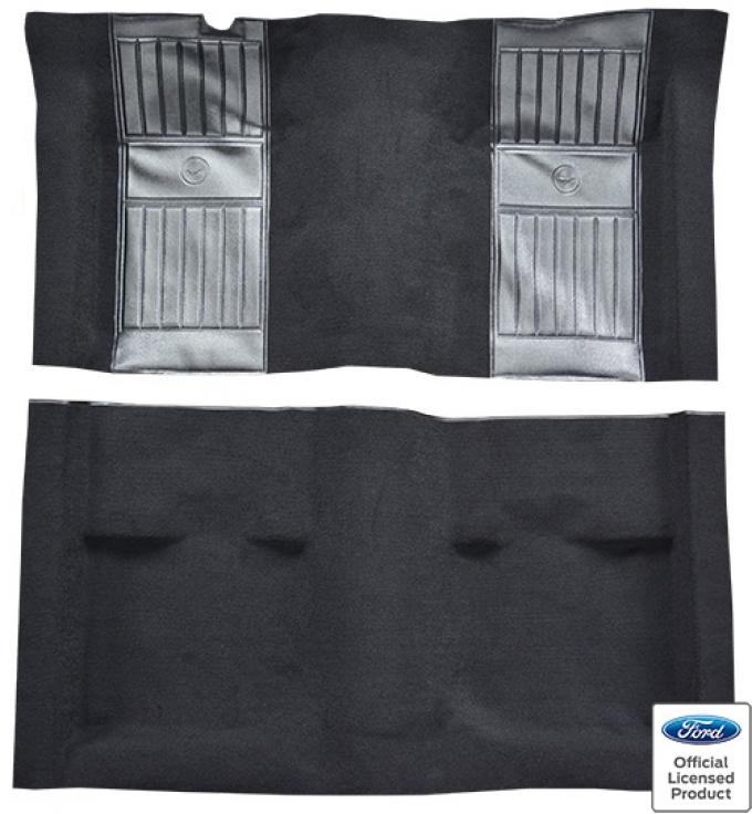 ACC 1971-1973 Ford Mustang Mach 1 with 2 Black Running Pony Inserts Fastback Nylon Carpet