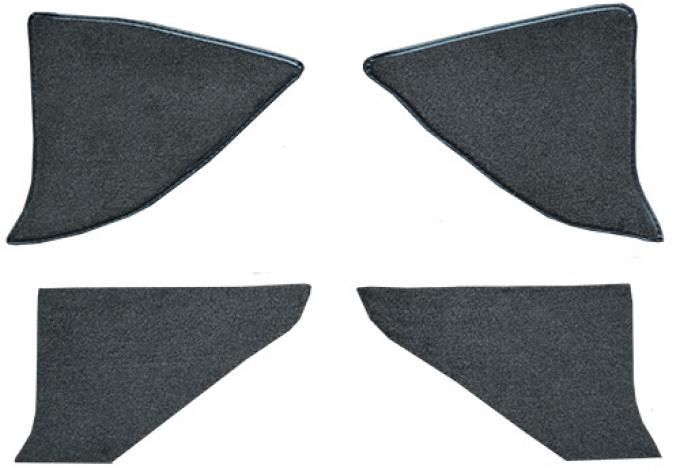 ACC 1985-1986 Chevrolet K10 Kick Panel Inserts with Cardboard Cutpile Carpet