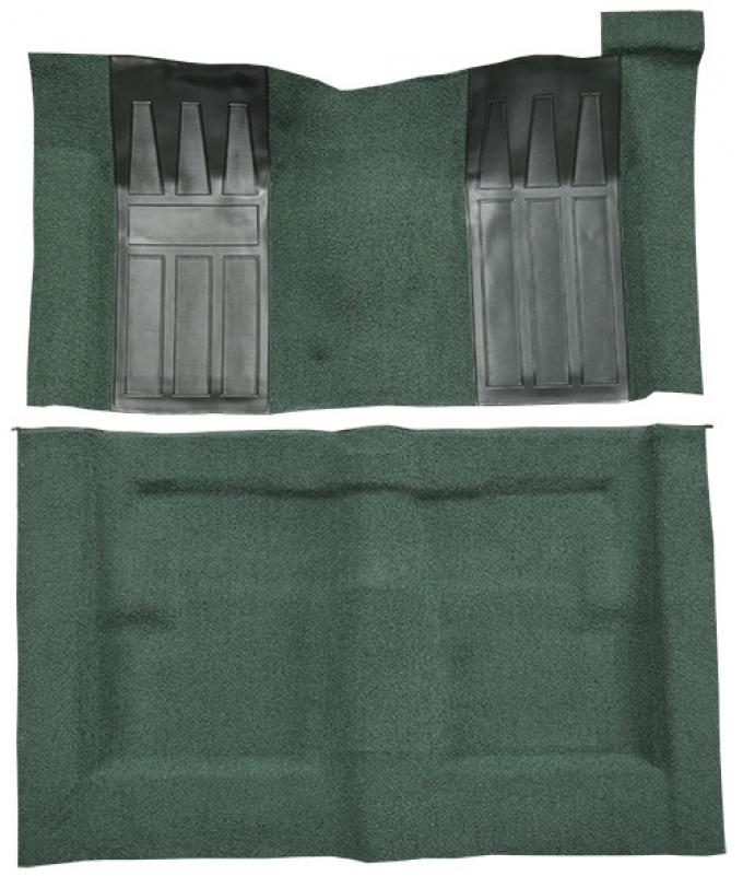 ACC 1969-1971 Ford Torino GT 2DR Hardtop/Fastback Auto with 2 Dark Green Inserts Loop Carpet
